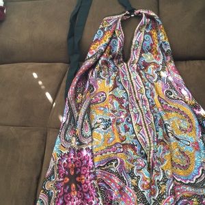 Paisley Print Wrap Dress